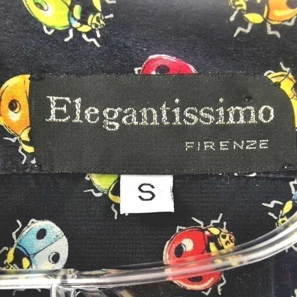 Elegantissimo Firenze Women's S Silk Ladybug Top - Picture 7 of 11